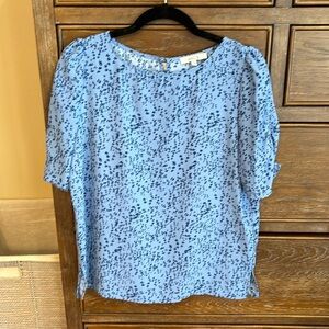 EUC Blue Speckled Blouse Size S